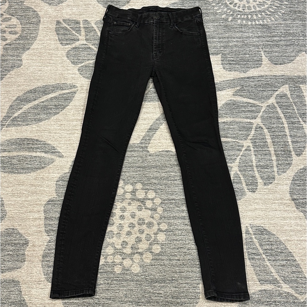Mother Black The Looker Not Guilty Skinny Denim Jeans Women 26x29